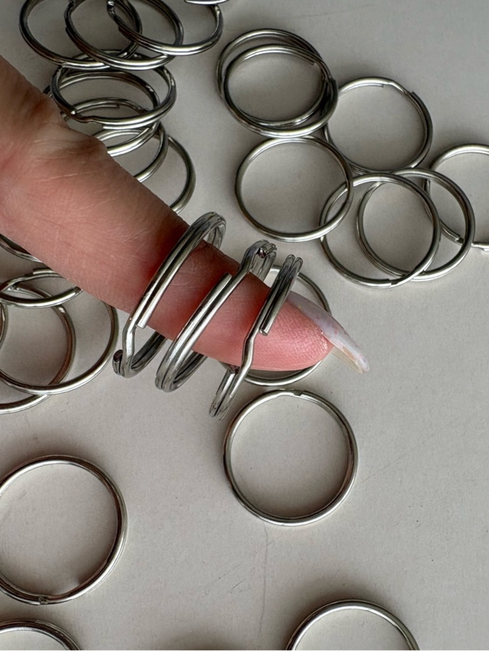 Bulk Split Key Rings 30 pcs - Silver Metal 1” - Picture 7 of 7